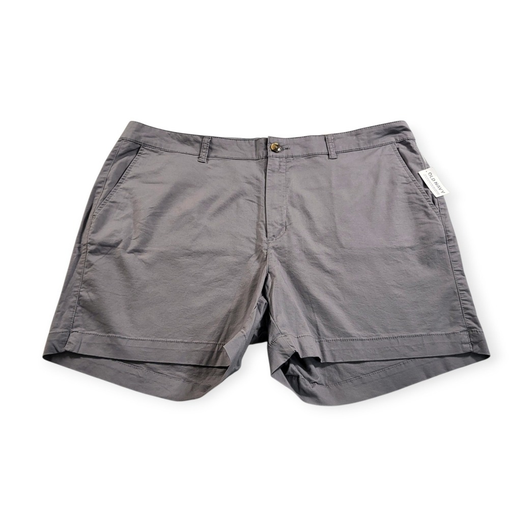 Old Navy Womens 18 NEW Chino High Waisted Summer Essentials Gray Everyday Shorts